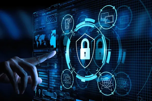 Biểu tượng cookie trên nền kỹ thuật số, thể hiện bảo mật dữ liệu và quyền riêng tư của người dùng manclub.